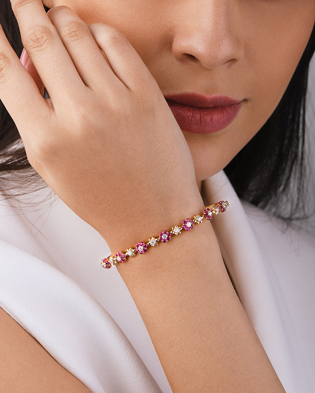 Diamond and Ruby bracelet